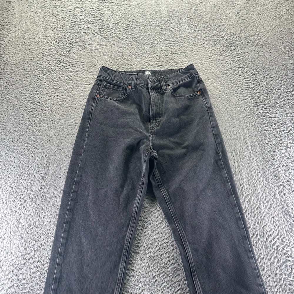 Urban Outfitters BDG Jeans Womens 27x29 Gray Cotton Denim Mom Tapered Workwear - Picture 2 of 10